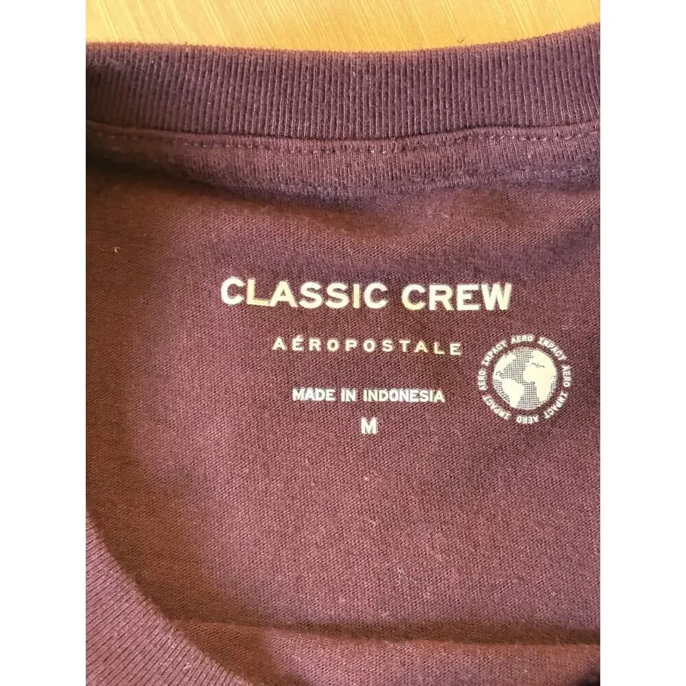 Aeropostale Women's M Burgundy California Los Angeles 1987 Graphic Tee
